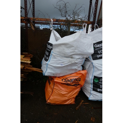 6134 - 2 Dumpy bags containing a qty of wood offcuts