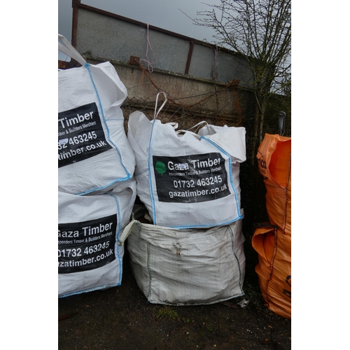 6136 - 2 Dumpy bags containing a qty of wood offcuts