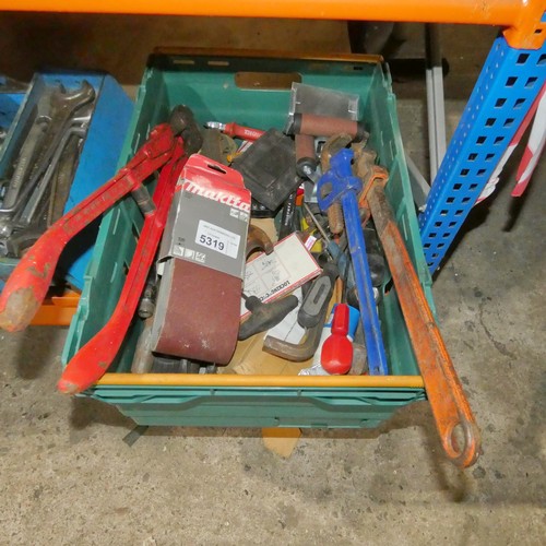 5319 - A quantity of various hand tools. Not practical to list in detail so please view or see photographs.... 