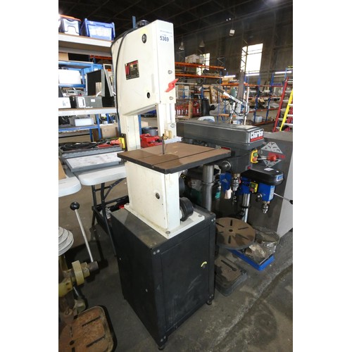 5369 - An Axminster White band saw with stand model AWSBS2, 240v