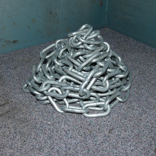 5521 - 1 x 6m (20ft) length of ex-MOD galvanised 7mm welded steel chain