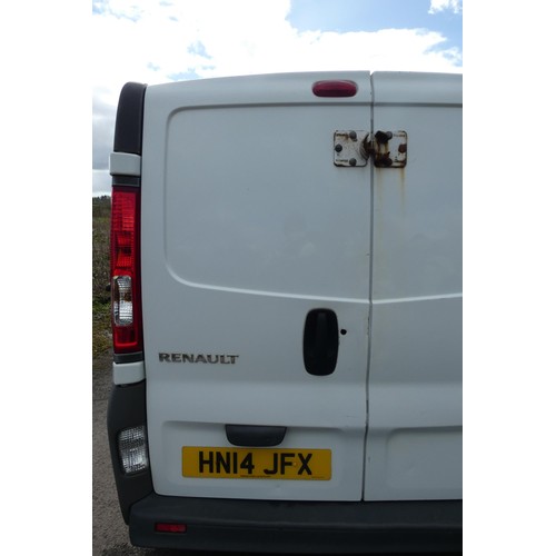 4 - Renault Trafic LWB LL29DCI 115 Panel van, White, Reg HN14 JFX, 30/04/2014, 6 Spd manual Diesel 1996c... 