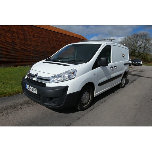 5 - Citroen Dispatch 1000 L1 1.6 HDI van, White, Reg LD64 AFV, 28/11/2014,  5 spd manual Diesel 1560cc, ... 