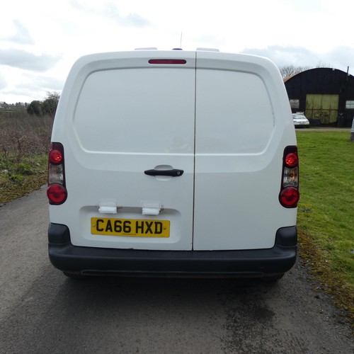 9 - Citroen Berlingo 1.6 625 LX Blue Hdi 75PS Refrigerated Van White, Reg CA66 HXD, 17/02/2017, 5 spd ma... 