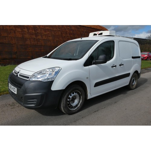 9 - Citroen Berlingo 1.6 625 LX Blue Hdi 75PS Refrigerated Van White, Reg CA66 HXD, 17/02/2017, 5 spd ma... 