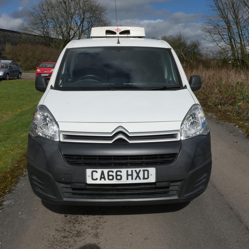 9 - Citroen Berlingo 1.6 625 LX Blue Hdi 75PS Refrigerated Van White, Reg CA66 HXD, 17/02/2017, 5 spd ma... 