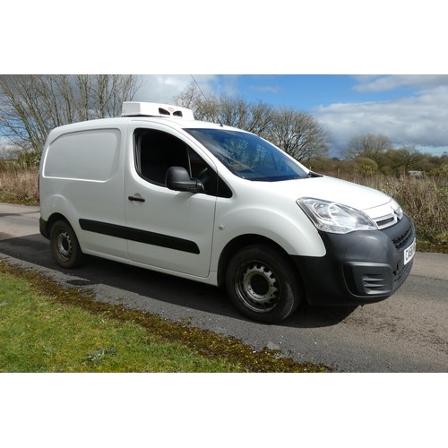 9 - Citroen Berlingo 1.6 625 LX Blue Hdi 75PS Refrigerated Van White, Reg CA66 HXD, 17/02/2017, 5 spd ma... 