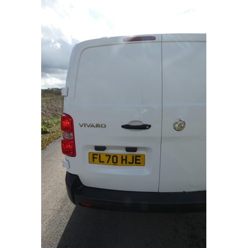 10 - Vauxhall Vivaro 3100 2.0D 120PS Edition Fridge Van.  Reg FL70 HJE, 07/12/2020,  6 speed manual diese... 