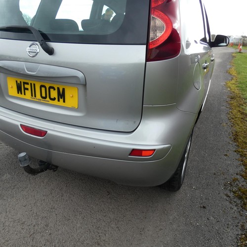 18 - Nissan Note Acenta, Silver, MPV, Reg: WF11 OCM, 12/04/2011, 5 spd manual petrol, 1598cc,  MoT expire... 