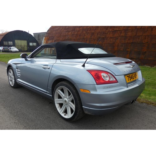 24 - WITHDRAWN: Chrysler Crossfire Roadster Convertible 3.2 V6 2dr Auto, Reg 7946 KP, 16/06/2006, 5 spd A... 