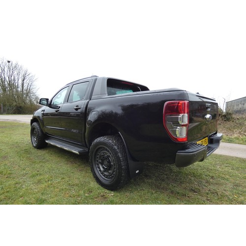 19 - Ford Ranger Wildtrak 4x4 Double Cab 3.2 T Black. Reg: BW68 VSU, 31/12/2018, 6 spd Auto diesel 3198cc... 