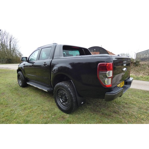 19 - Ford Ranger Wildtrak 4x4 Double Cab 3.2 T Black. Reg: BW68 VSU, 31/12/2018, 6 spd Auto diesel 3198cc... 