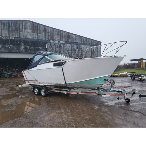 26 - Rare 22ft Aluminium powerboat, “Blue Rain” built for the Cowes to Torquay Power Boat race in 1965 by... 