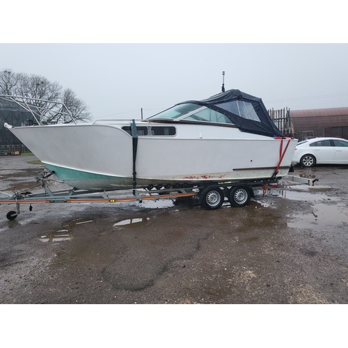 26 - Rare 22ft Aluminium powerboat, “Blue Rain” built for the Cowes to Torquay Power Boat race in 1965 by... 