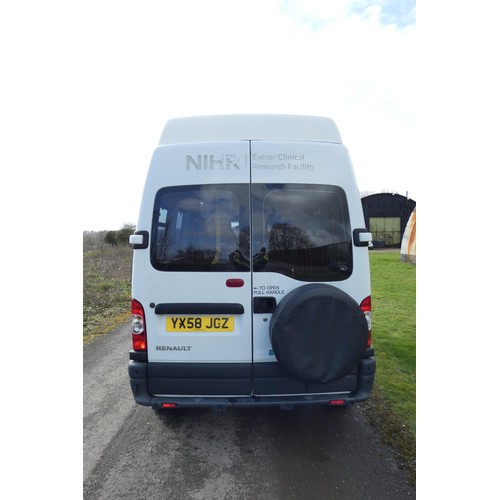 8 - Renault Master LH35 DCi 100 LWB High Roof Special MPV. Wellfare Unit.  Reg YX58 JCZ, 01/02/2009, 6 S... 