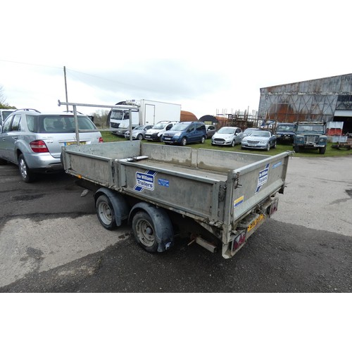 6109 - Ifor Williams Tipping Plant Trailer, TT3017 3500kgs, Year 2007, 10ft x 5ft .twin axle, with slide ou... 