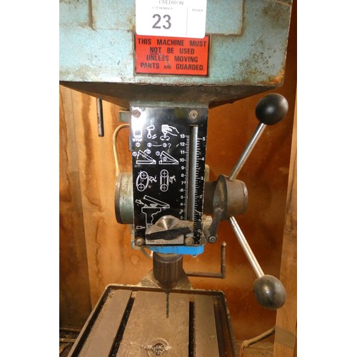 23 - A Meddings pillar drill type MF4/3, 3ph