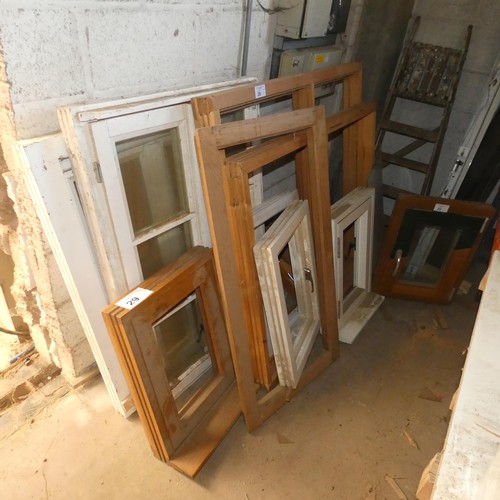 29 - A quantity of various wooden windows