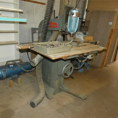 38 - A Wadkin overhead router serial number UR357, 3ph supplied with a quantity of various tooling