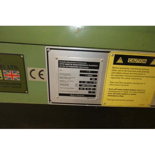 42 - A Martin long sliding bed panel saw type T72, YOM 1994, 3ph with scribing blade, digital read out (D... 