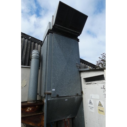 44 - A large two bag dust extractor 3ph. This dust extractor is situated outside in the yard to the right... 