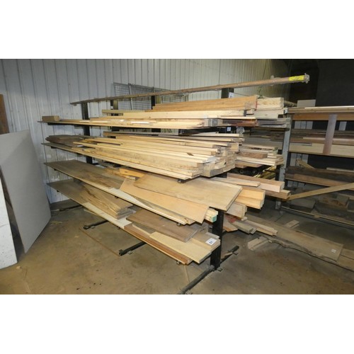 61 - A large quantity of various size wood sections / offcuts (mainly all hardwoods). Contents of 10 wide... 