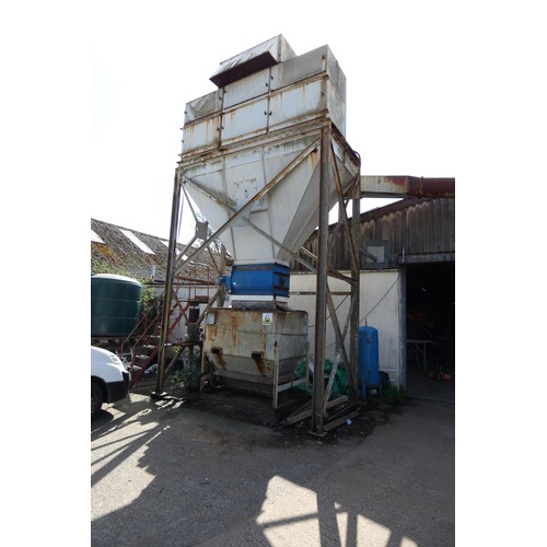 2 - A large rotary vane dust extractor with collection bin and supplied with a spare 3ph motor. This dus... 