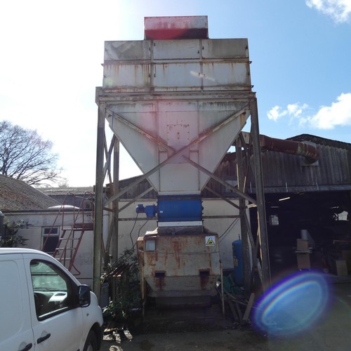 2 - A large rotary vane dust extractor with collection bin and supplied with a spare 3ph motor. This dus... 