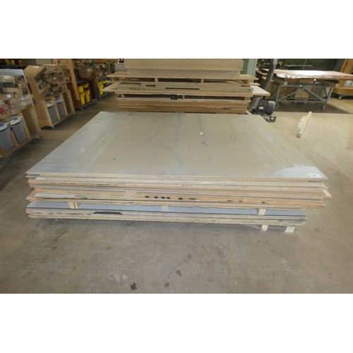 14 - A quantity of various type sheet material - sheets are mainly approx 2.8m x 2m (bottom stack)