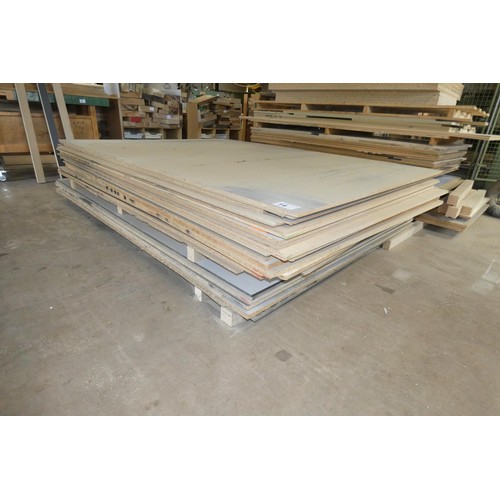 14 - A quantity of various type sheet material - sheets are mainly approx 2.8m x 2m (bottom stack)