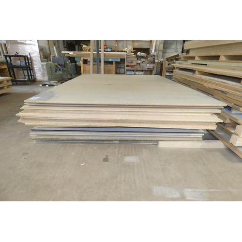 14 - A quantity of various type sheet material - sheets are mainly approx 2.8m x 2m (bottom stack)