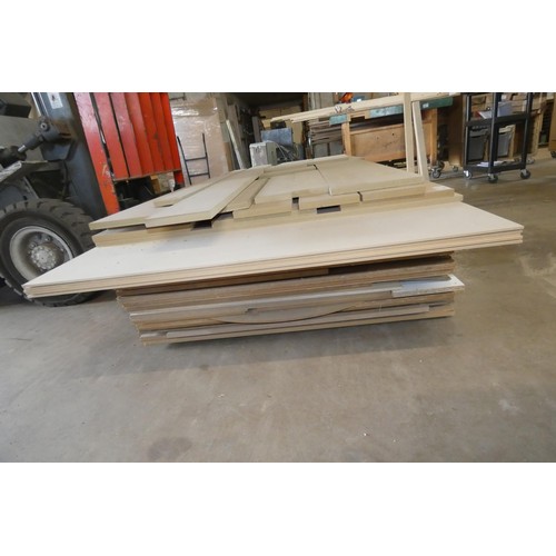 15 - A quantity of various type sheet material including MDF - sheets are mainly approx 244cm x 122cm (8f... 