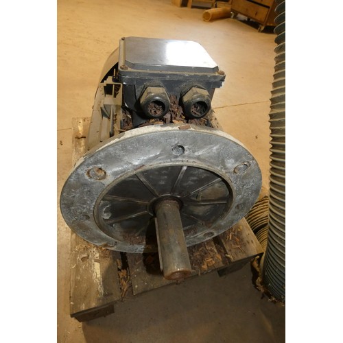 2 - A large rotary vane dust extractor with collection bin and supplied with a spare 3ph motor. This dus... 