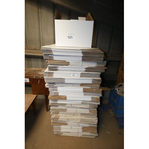 121 - A quantity of flat packed cardboard boxes each approx 44 x 37 x 29cm high