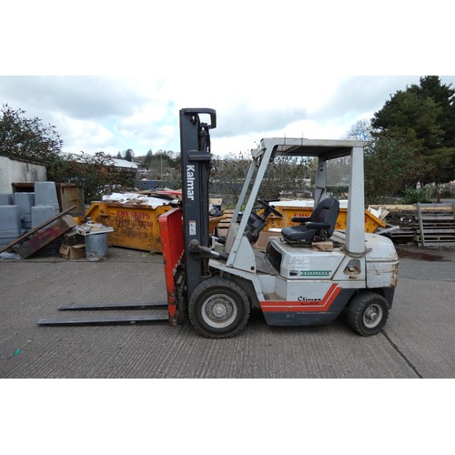 133 - A Kalmar Climax Series 2000 diesel engine forklift model 2725, YOM 1993, hour meter reads 3376.2 hou... 