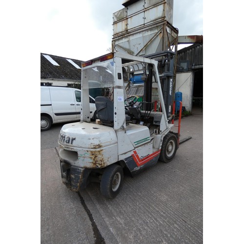 133 - A Kalmar Climax Series 2000 diesel engine forklift model 2725, YOM 1993, hour meter reads 3376.2 hou... 