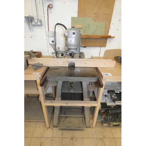 148 - A Trend over / under free standing router model TR11/30 MK II, 3ph supplied with a quantity of vario... 