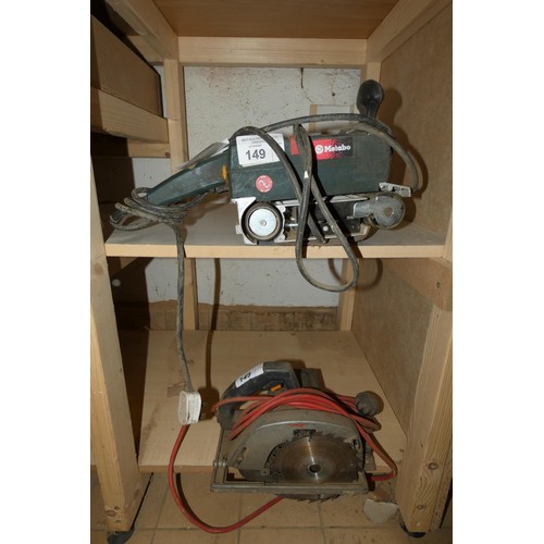 149 - 1 x Metabo belt sander 240v and 1 x Elu circular saw 240v