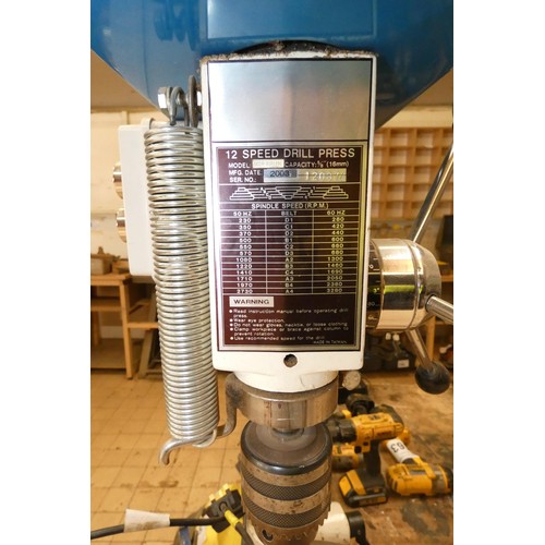 167 - A pillar drill on a mobile stand model MDP-81018M, 240v (no make visible) and the mobile stand is in... 