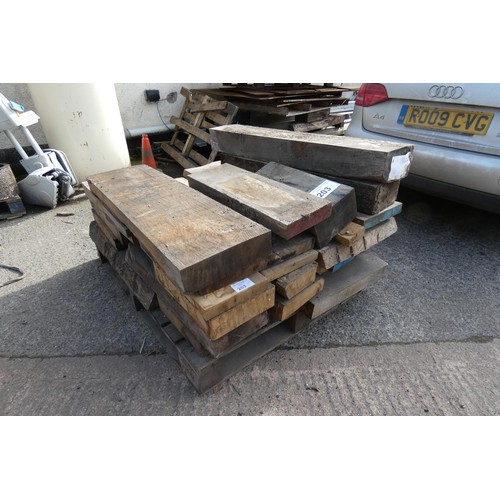 203 - 1 pallet containing a quantity of various mixed hardwood pieces / offcuts