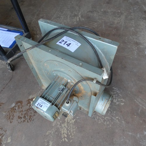 214 - A Fercell Engineering single bag dust extractor 240v (wall mounted)