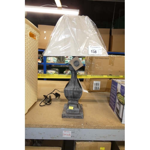 138 - 1 x Hill table lamp with shade