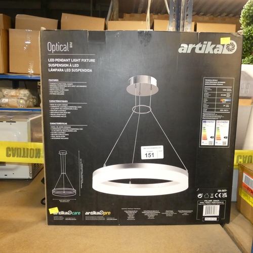 151 - 1 x Artika Optical LED pendant light fixture