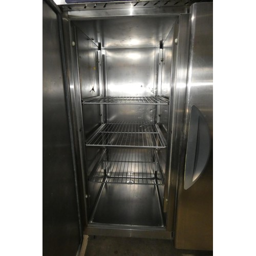 1126 - A commercial stainless steel twin door fridge by Williams no model visible, 240v - trade