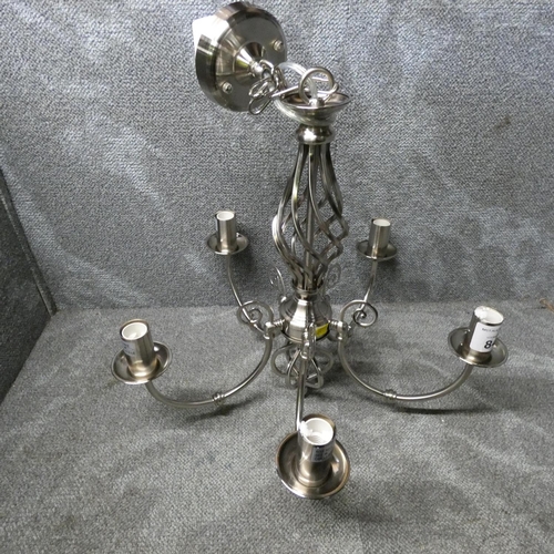 84 - 1 x metal five-arm chandelier type ceiling light