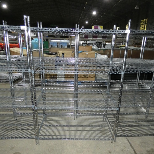 1003 - A catering type rack with 4 shelves approx 120x60x182cm