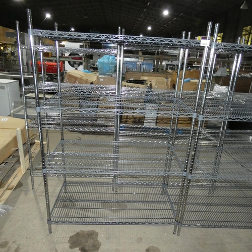 1004 - A catering type rack with 4 shelves approx 120x60x182cm