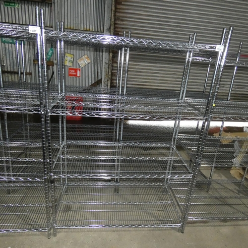 1006 - A catering type rack with 4 shelves approx 120x60x182cm