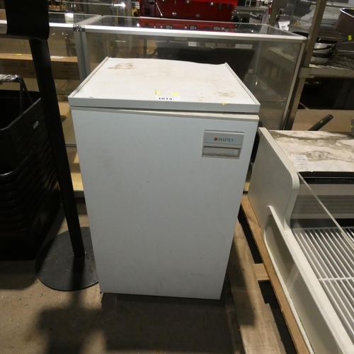 1014 - An under counter freezer by Matsui, will require a good clean - trade. Tested Working