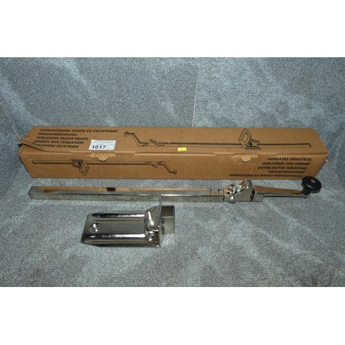 1017 - A commercial counter mounted tin opener, boxed